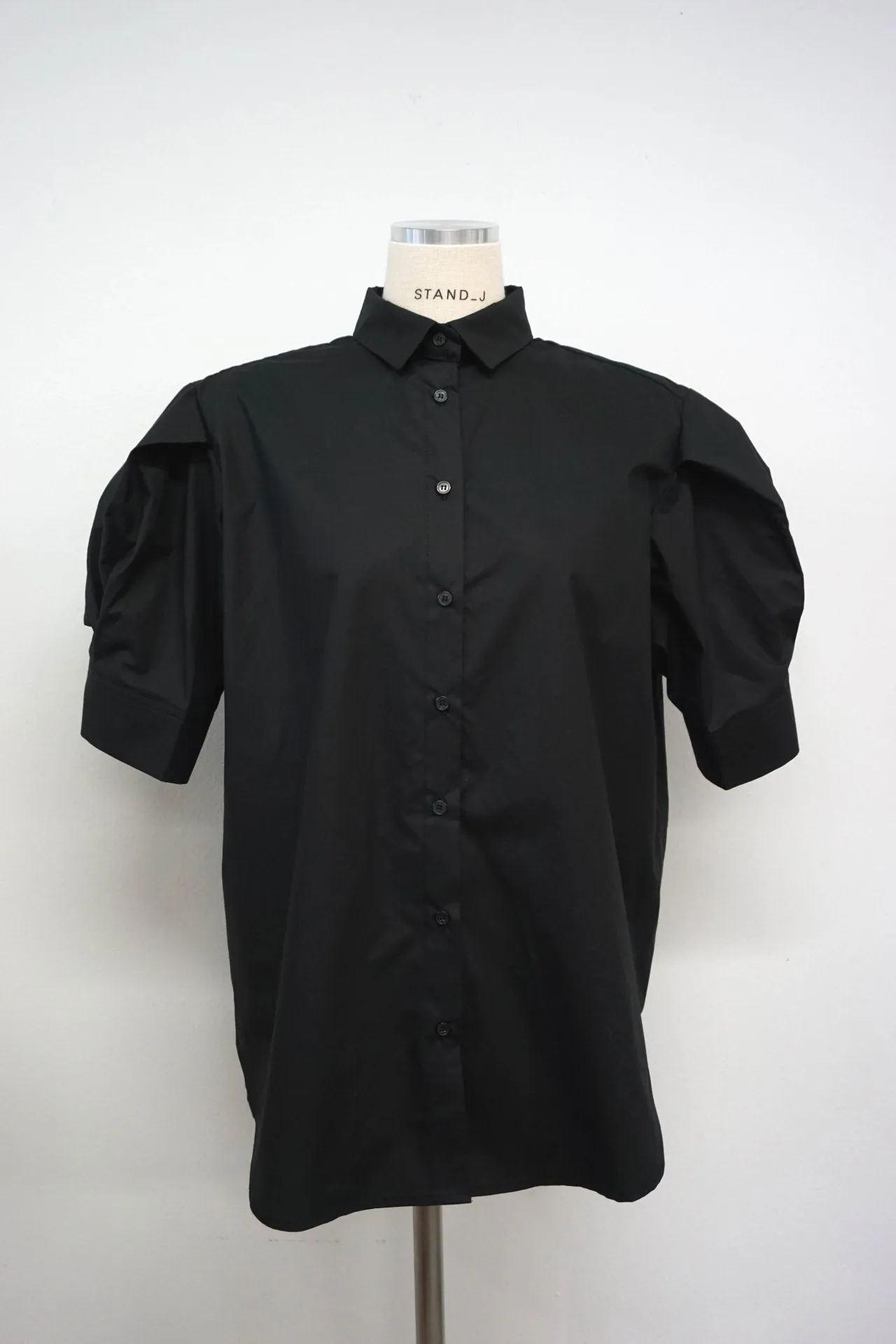 SHORT BALLOON SLEEVE COTTON SHIRT