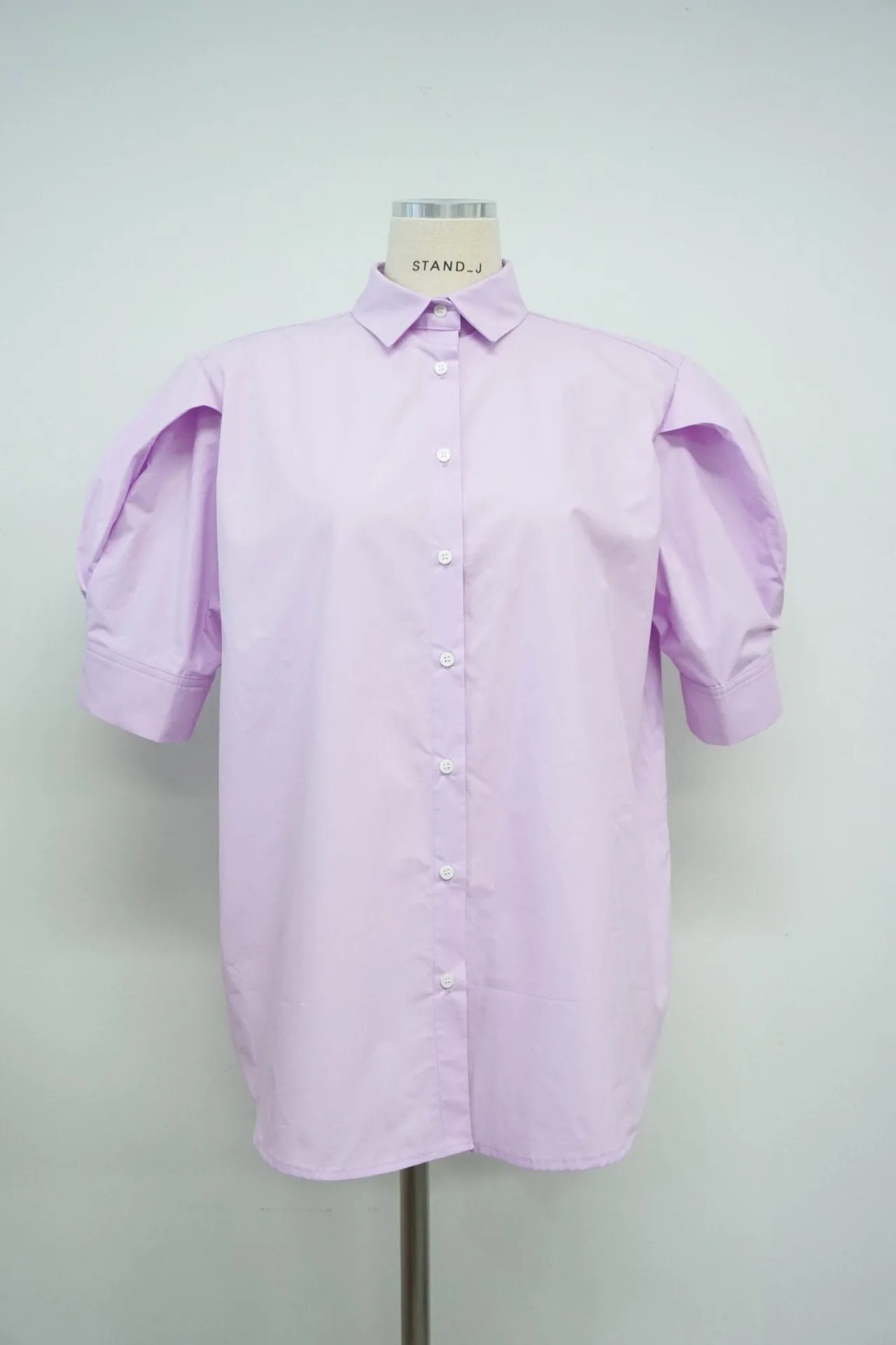 SHORT BALLOON SLEEVE COTTON SHIRT