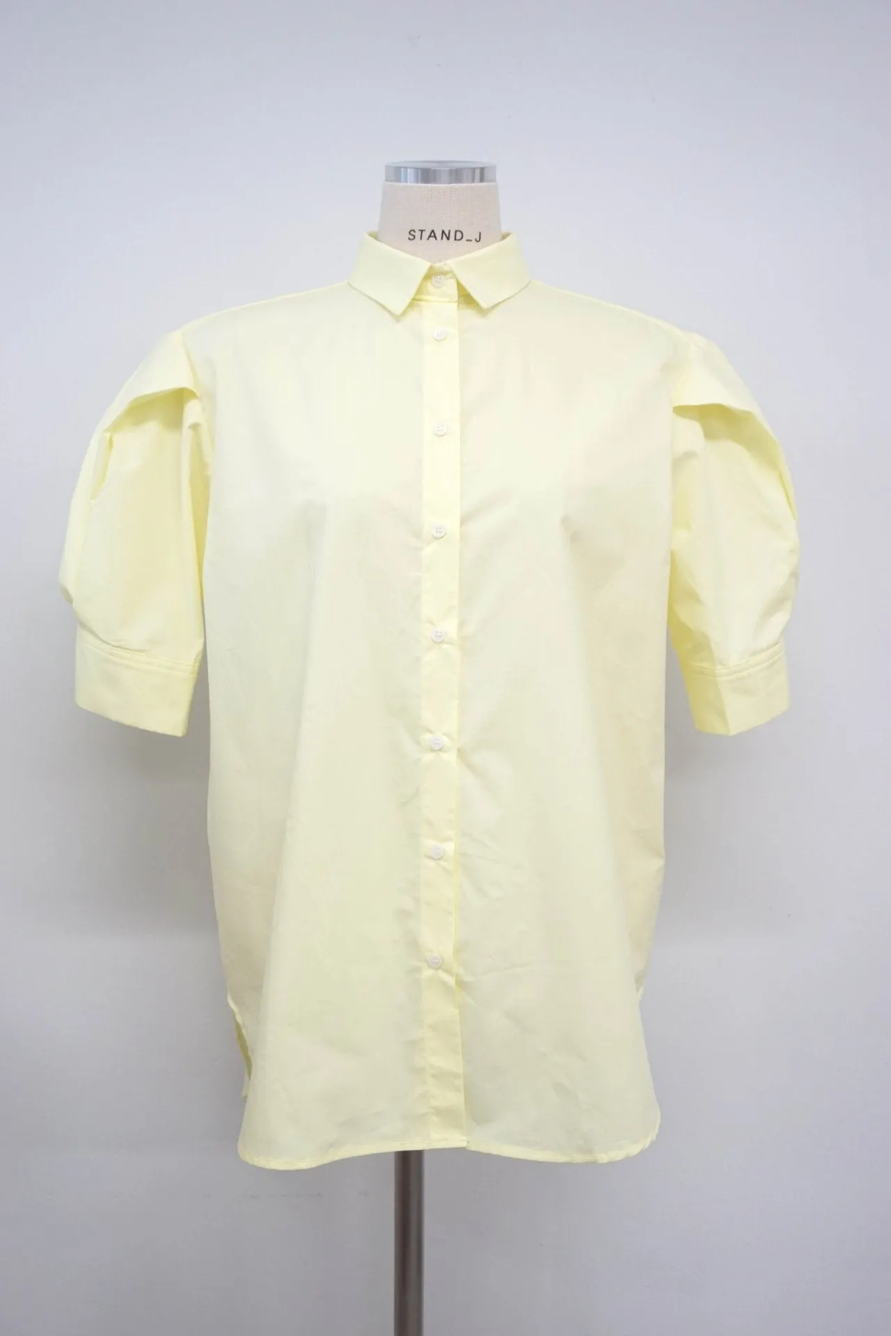 SHORT BALLOON SLEEVE COTTON SHIRT