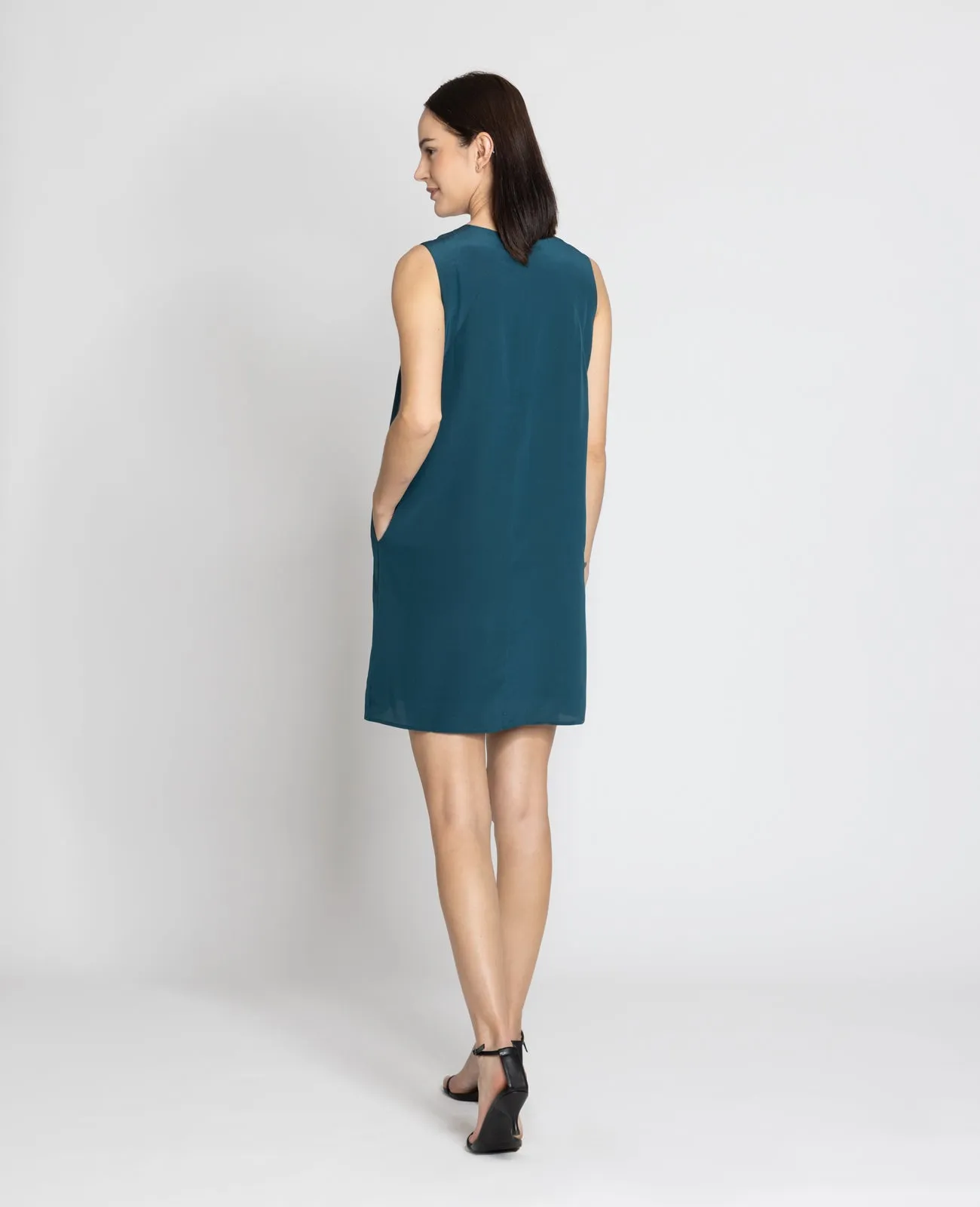 Silk A-line Shift Dress