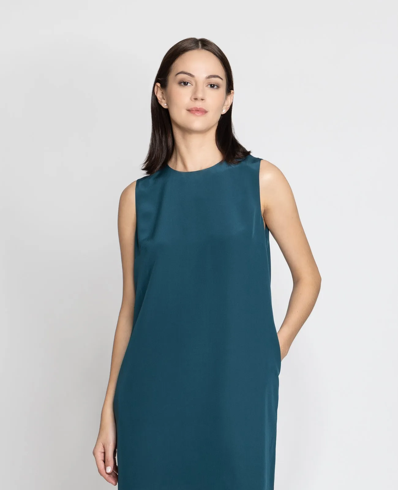 Silk A-line Shift Dress