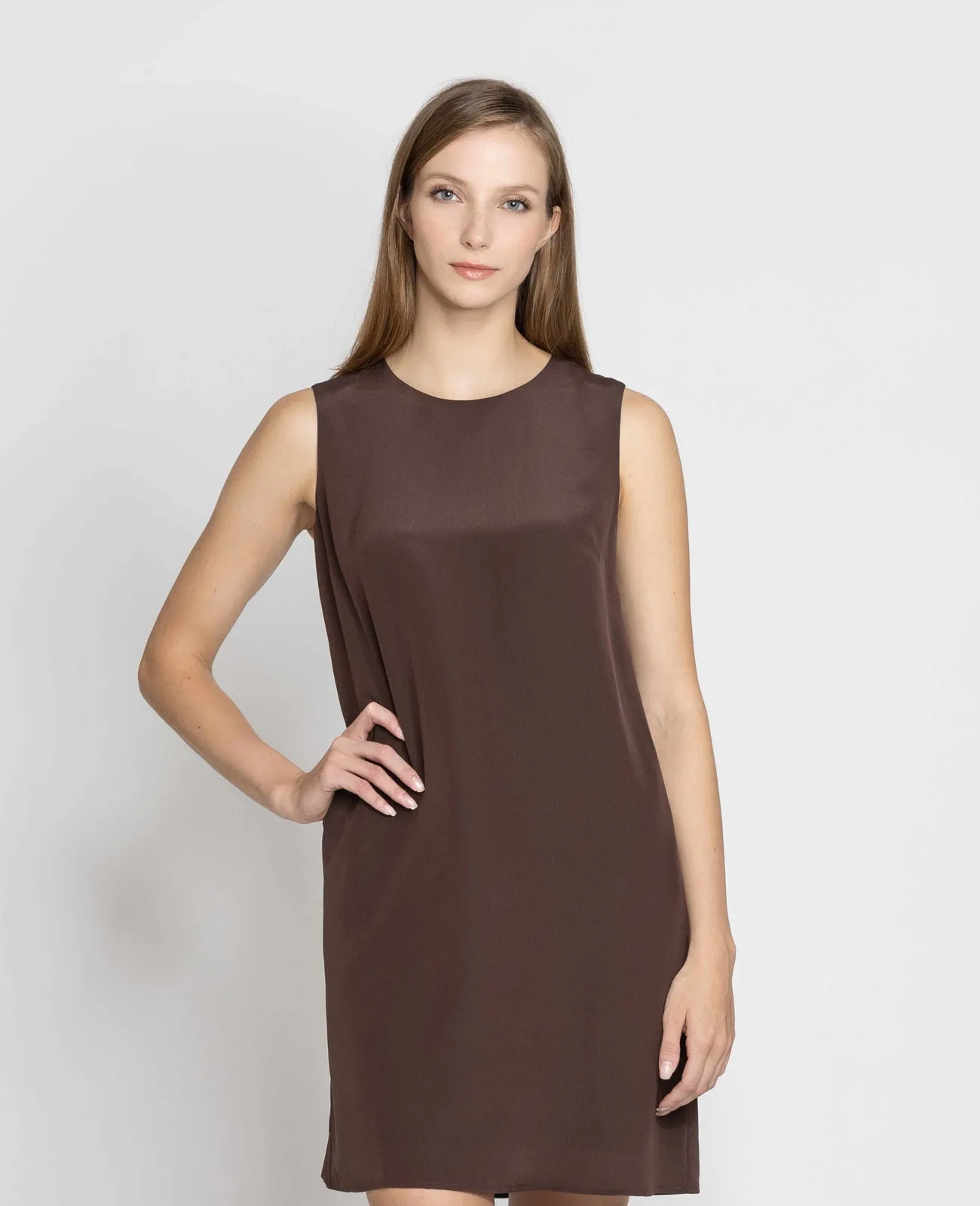 Silk A-line Shift Dress