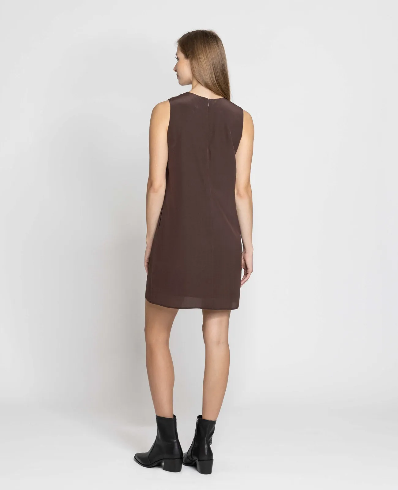 Silk A-line Shift Dress