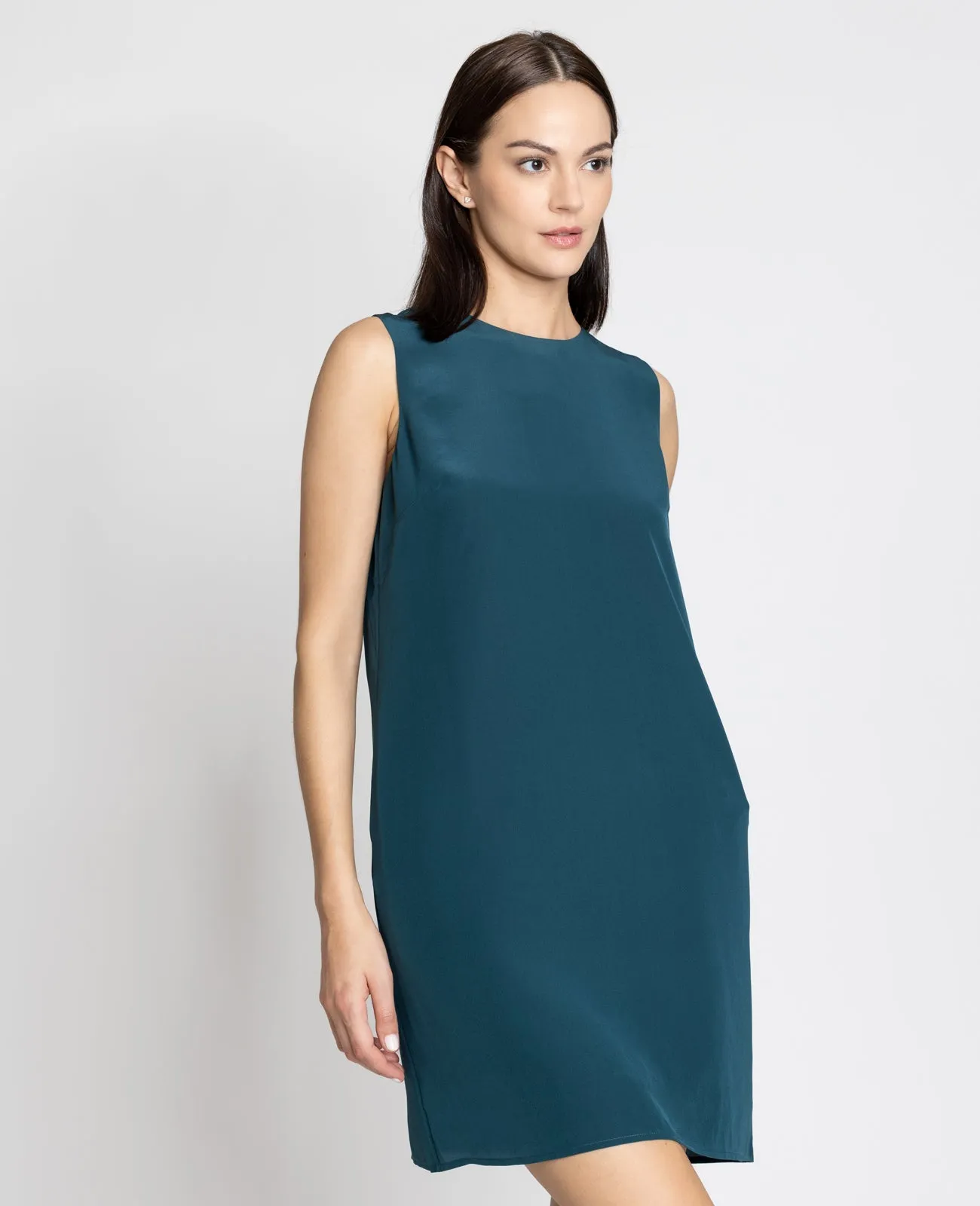 Silk A-line Shift Dress