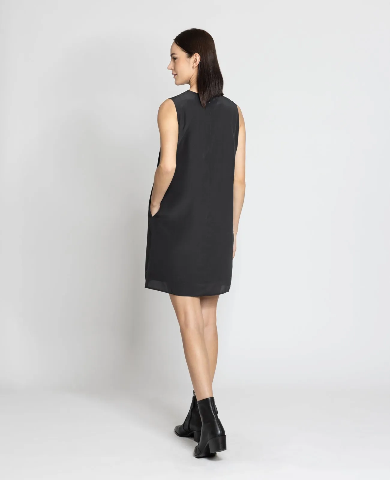 Silk A-line Shift Dress