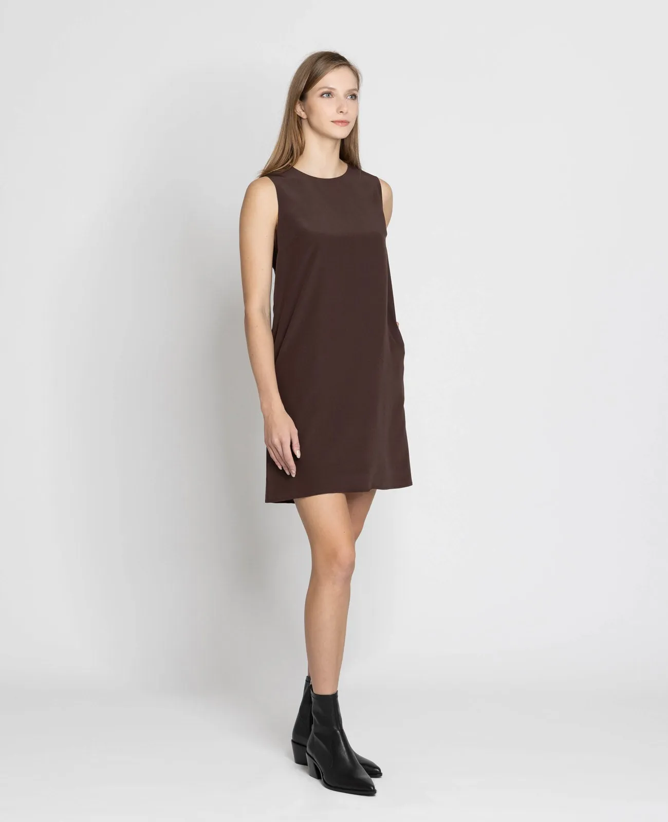 Silk A-line Shift Dress