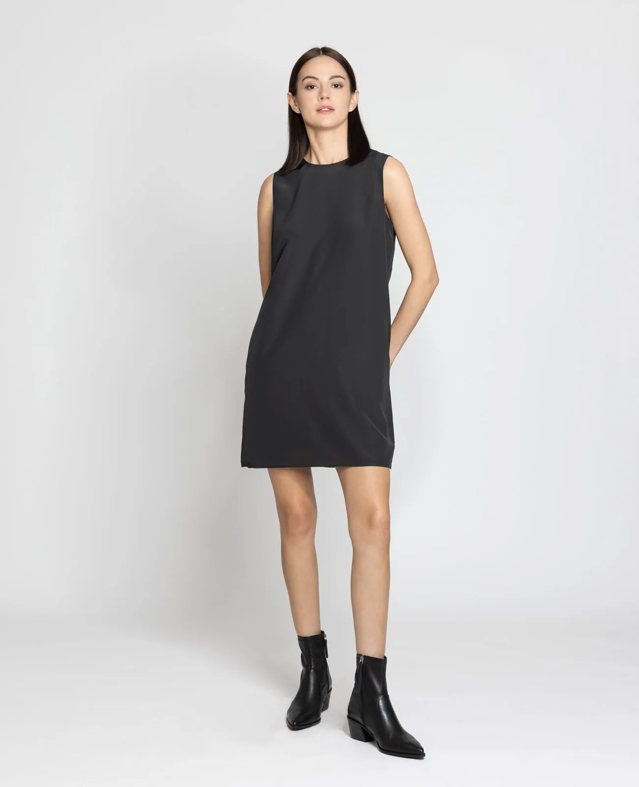 Silk A-line Shift Dress