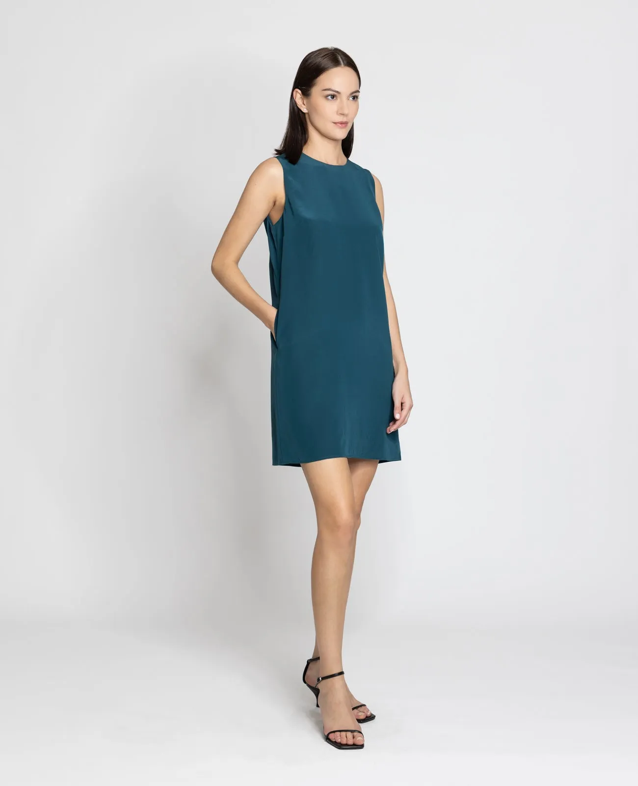 Silk A-line Shift Dress