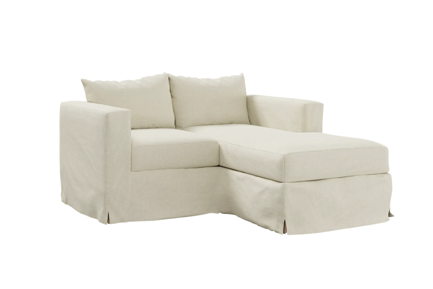 Slipcover: The Essential Loveseat Sectional in Hemp