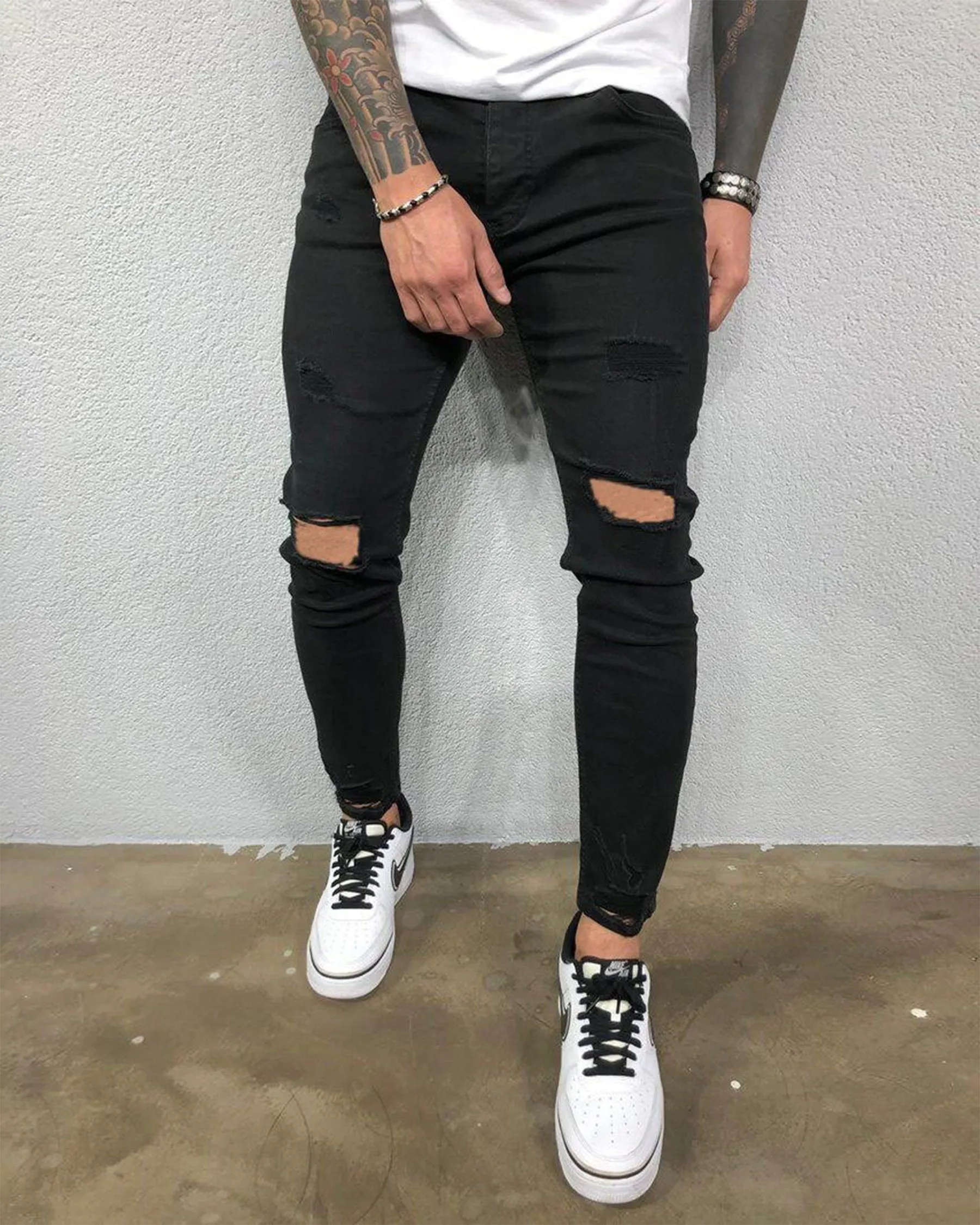 Urban Edge Ripped Stretchy Jeans