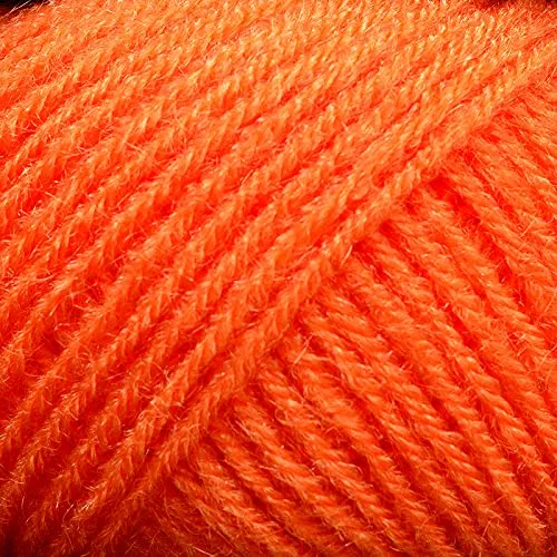 Vard hman 100% Acrylic Wool Orange (6 pc) Baby Wool Wool Ball Hand Knitting Wool/Art Craft Soft Fingering Crochet Hook Yarn, Needle Knitting Yarn Thread Dye F X ZD