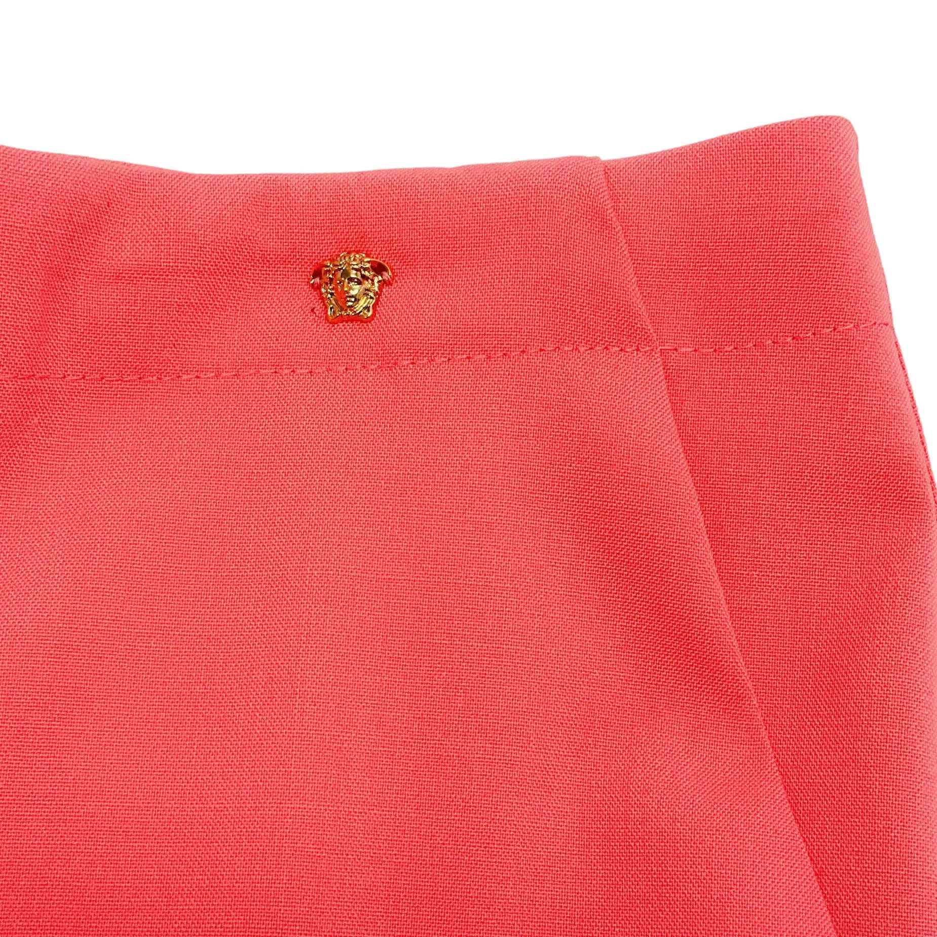 Versace Coral Wool Medusa Pants